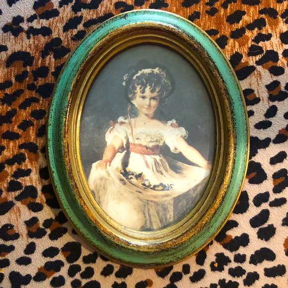 Vintage Miniature Framed Artwork Hollywood Regency Style Made In Italy - Picture 1 of 8
